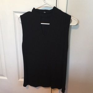 JENNIFER LOPEZ Black Keyhole Sleeveless Top XS